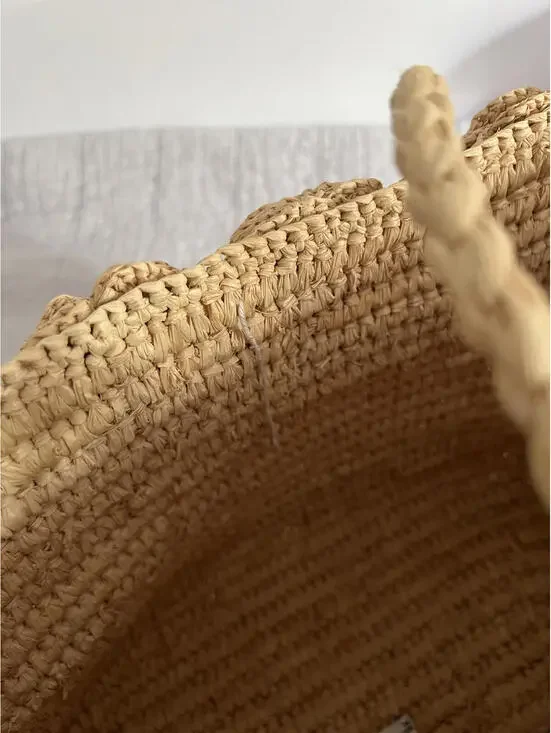 Annabel Ingall 100% Raphia Floral Tote Bag - Picture 7 of 7